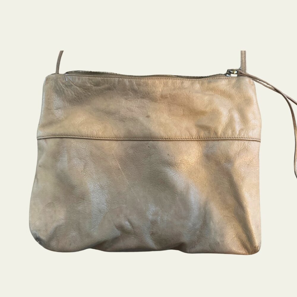 HOBO International Leather Crossbody Bag — Tan/Nude